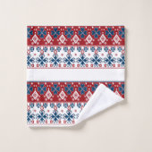 Red blue ornament (Gant de toilette)