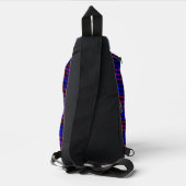 Red Blue Plaid Checker Seamless Pattern Sling Bag (Achterkant)