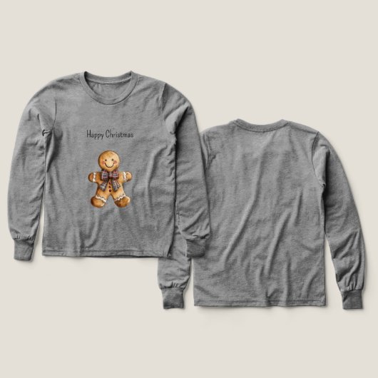 Red Blue Plaid Christmas Gingerbread Cookie (Motif recto et verso)