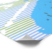 Red Blue Pop Art JFK John F. Kennedy Poster (Hoek)