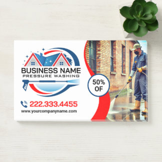 Red Blue Power Wash House Cleaning Services Post-it® Notes