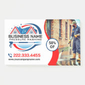 Red Blue Power Wash House Cleaning Services Post-it® Notes (Voorkant)