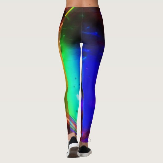 Red Blue Strobe Light Leggings (Achterkant)