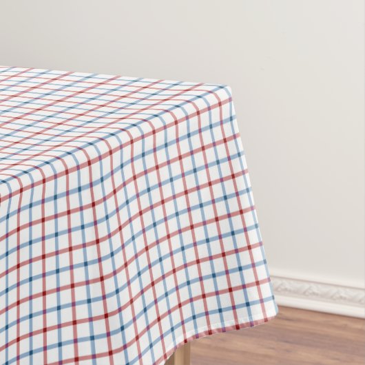 Red Blue Tattersall tablet Check Pset Patroon Tafelkleed (Voorbeeld)