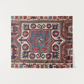 Red Blue Western Santa Fe Cowboy Wandkleed (Voorkant (horizontaal))