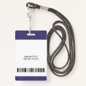 Red Blue White Foto Barcode Logo Medische staf Badge (Achterkant met draagriem)