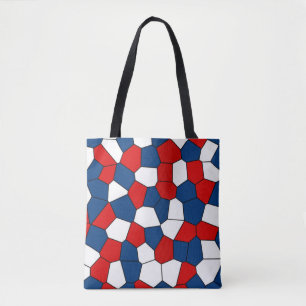 Red Blue White Patroon Draagtas