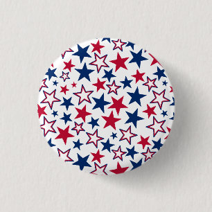 Red Blue White sterft patriottische Amerikaanse vl Ronde Button 3,2 Cm
