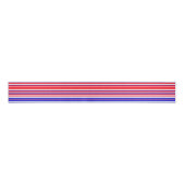 Red Blue White Stripes Cool Modern Unisex Pattern Grosgrain Lint (Voorkant)