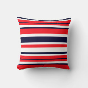 Red Blue White Stripes Sierkussen Cushion