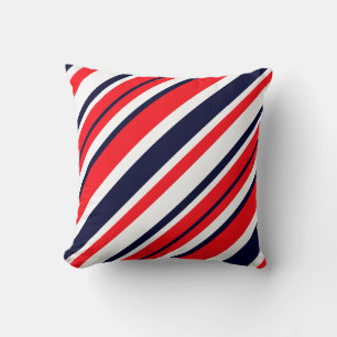 Red Blue White Stripes Sierkussen Cushion