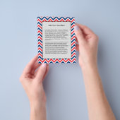 Red Blue White Zig Zag Lines Geometric Baseball Flyer (Hand)