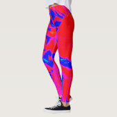 Red Blue Wild Animal Lion Leggings (Links)