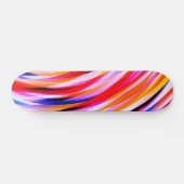 Red Blue Yellow Black Abstract Patroon Skateboard (Horizontaal)
