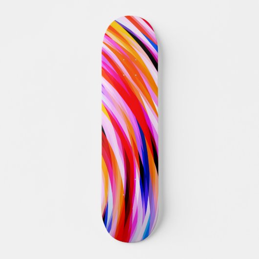 Red Blue Yellow Black Abstract Patroon Skateboard (Voorkant)