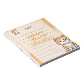 Red Blue Yellow Playful Kids Personalized Notepad Notitieblok (Schuin)