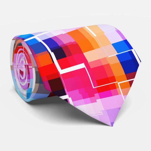 Red Blue Yellow Stropdas (Opgerold)