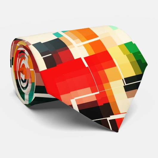 Red Blue Yellow Stropdas (Opgerold)