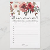 Red Blush Florence Rozen Game waar we waren Flyer (Voorkant)