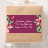 Red Blush Pink Floral Etiket (Insitu)
