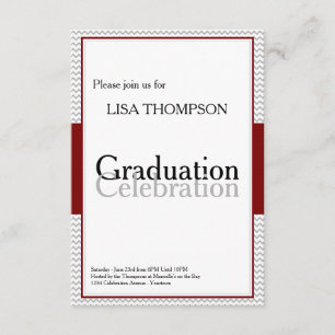 Red Board Afstuderen Celebration Invitation Kaart