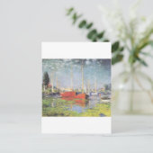 Red Boats, Argenteuil, Claude Monet Briefkaart (Staand voorkant)