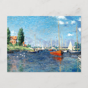 Red Boats, Argenteuil, door Claude Monet, Briefkaart