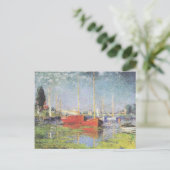 Red Boats in Argenteuil Briefkaart (Staand voorkant)