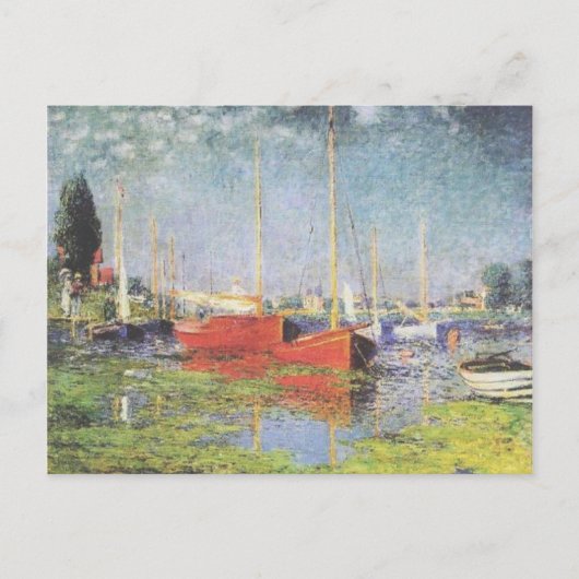 Red Boats in Argenteuil Briefkaart (Voorkant)