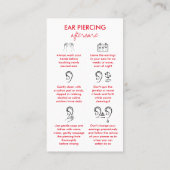 Red Body Jewelry Piercings Visitekaartje (Achterkant)