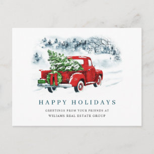 Red Boerderij Truck kerst Corporate Greep Briefkaart