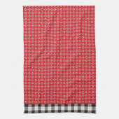 Red Boho Bandana Print Theedoek (Verticaal)