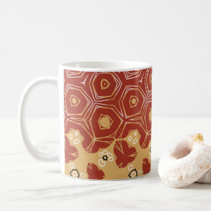 Red Boho Geometric Abstract 2 Koffiemok