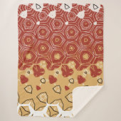 Red Boho Geometric Abstract 2 Sherpa Deken (Voorkant)