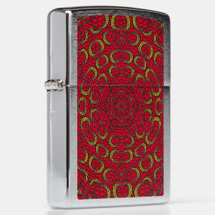 Red Boho Mandala Geometrische Rosette Retro Hippie