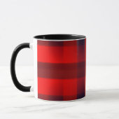Red Bokeh Buffalo Plaid Mok (Links)