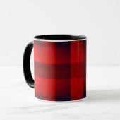 Red Bokeh Buffalo Plaid Mok (Voorkant links)