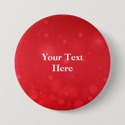 Red Bokeh Design SJABLOON, Ronde Button 7,6 Cm (Voorkant)