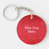 Red Bokeh-ontwerp, SJABLOON Sleutelhanger (Voorkant)
