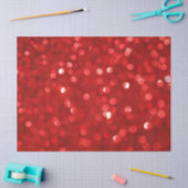 Red Bokeh Style Glitter Tissuepapier (Craft)
