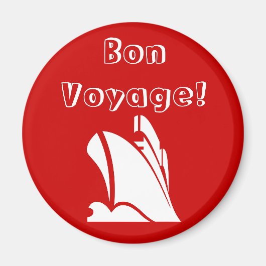 Red Bon Voyage Magnet (Devant)