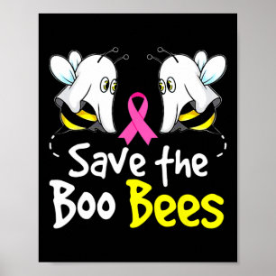 Red Boo Bijen Leuk Borstkanker Bewustzijn Hallowee Poster