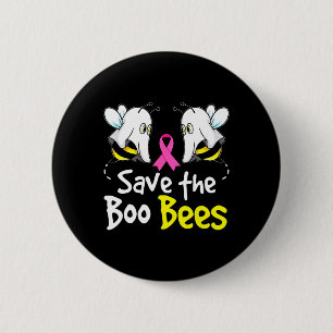 Red Boo Bijen Leuk Borstkanker Bewustzijn Hallowee Ronde Button 5,7 Cm