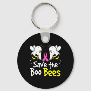 Red Boo Bijen Leuk Borstkanker Bewustzijn Hallowee Sleutelhanger