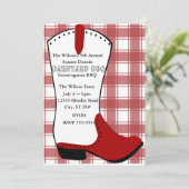 Red Boot Kaart (Staand voorkant)