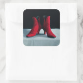 Red Boots 1995 Vierkante Sticker (Tas)