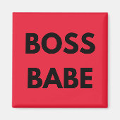 Red Boss Babe Magneet (Voorkant)