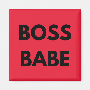 Red Boss Babe Magneet