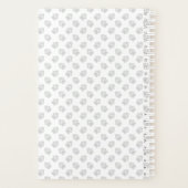 Red Boston Terrier Cartoon Dog en je eigen titel Planner (Achterkant)