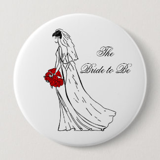 Red Bouquet Bride Ronde Button 4,0 Cm